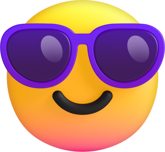 3D Stylized Cool Emoji